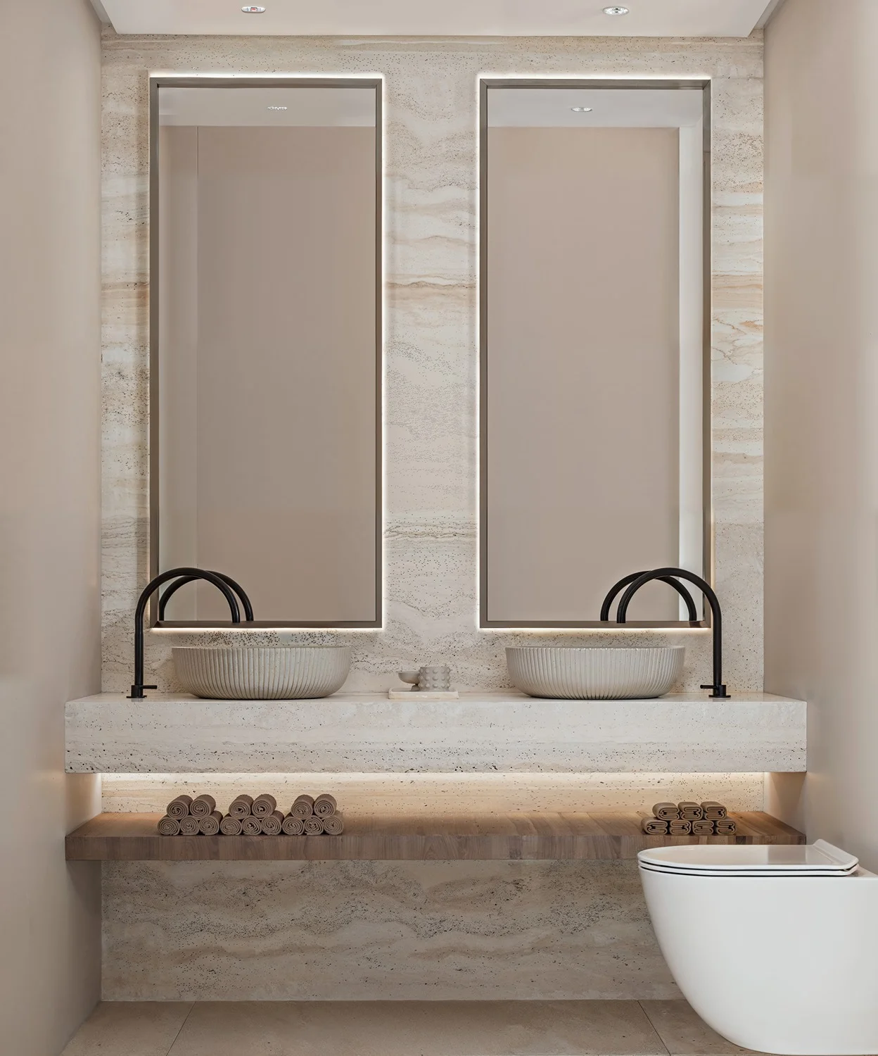 Intérieur villa de luxe AIA Villas Marrakech - Salon moderne et lumineux avec finitions haut de gamme