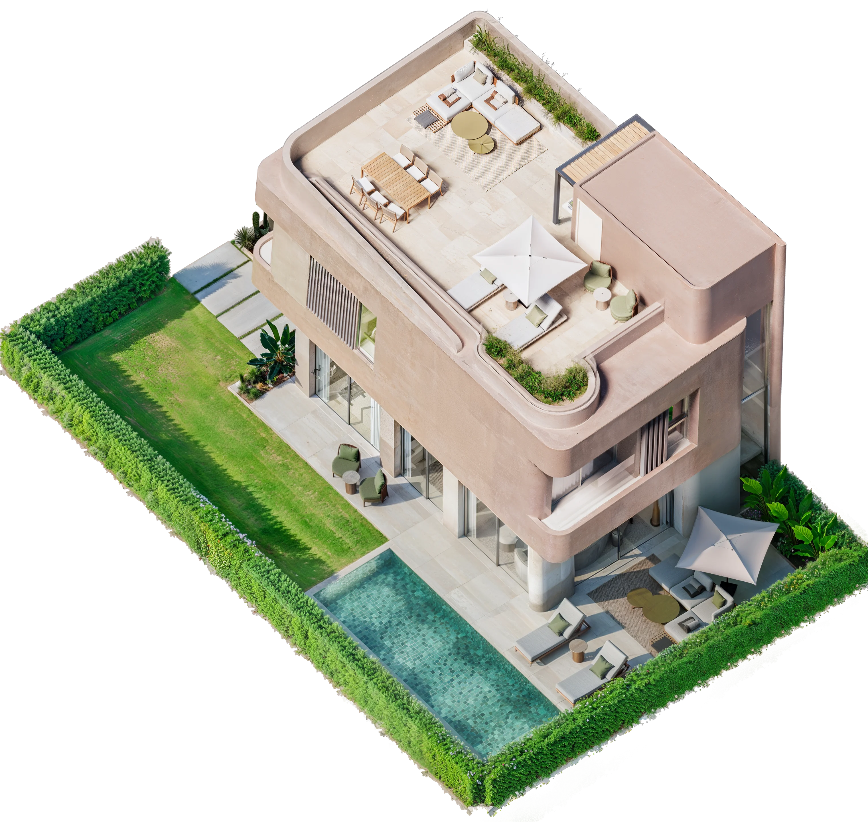 Villa A floorplan Rooftop