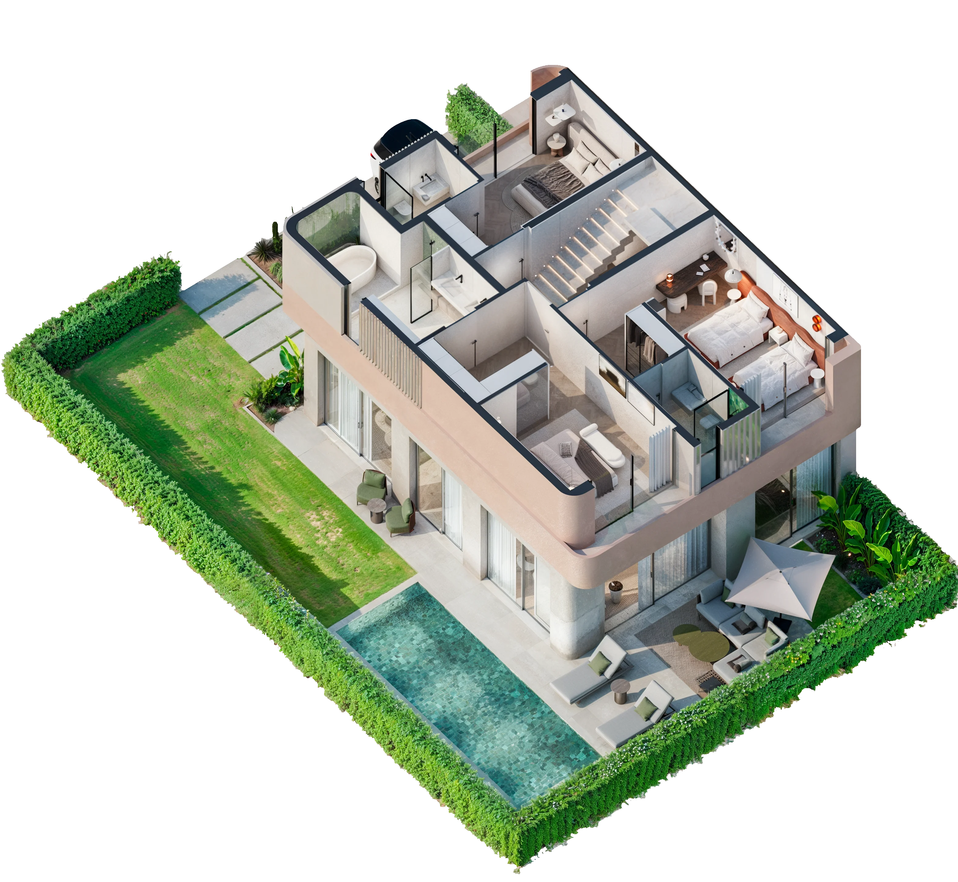 Villa B floorplan Etage