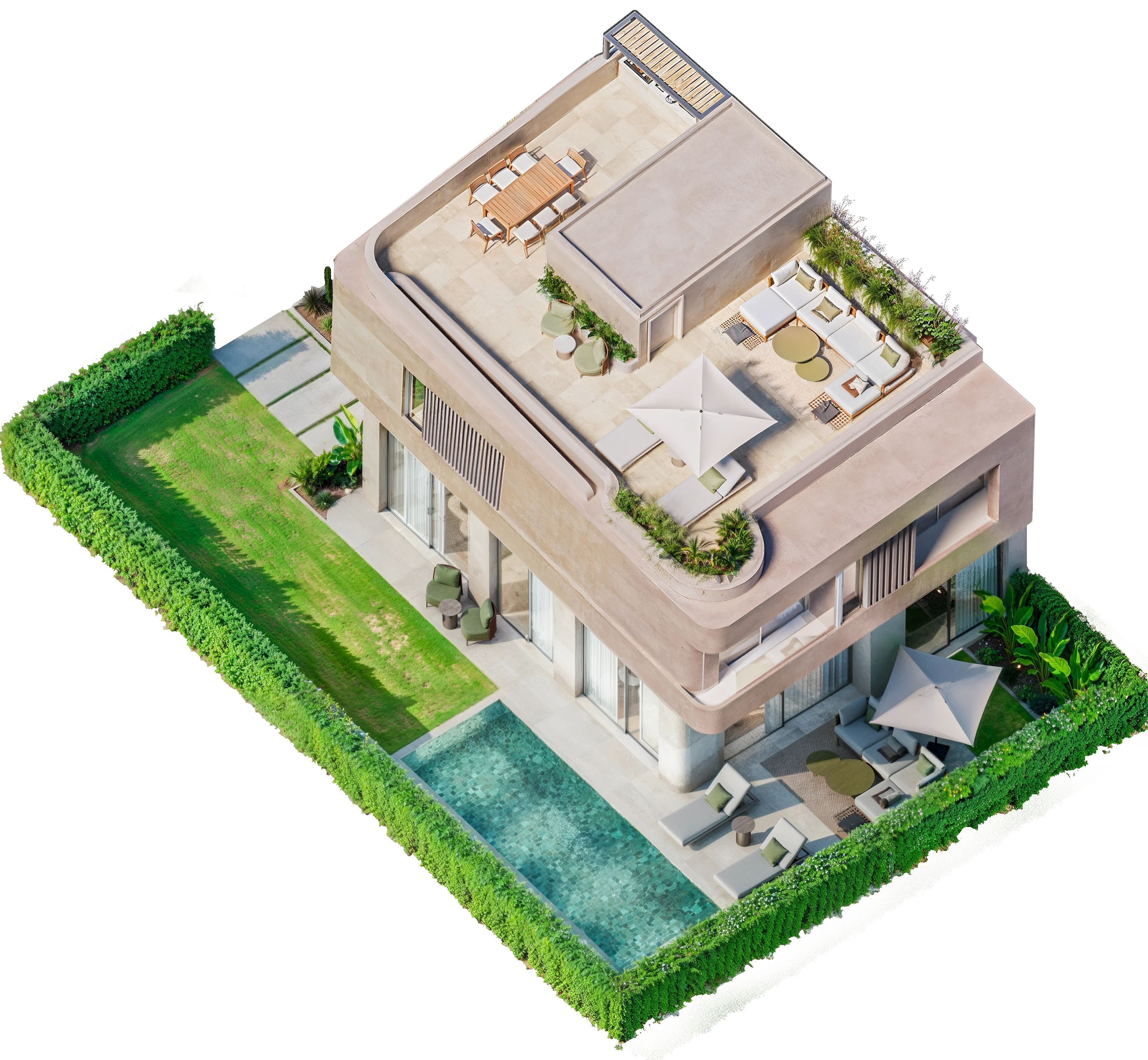 Villa B floorplan Rooftop