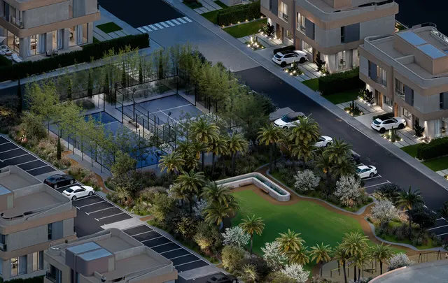 AIA Villas - vue oasis du domaine
