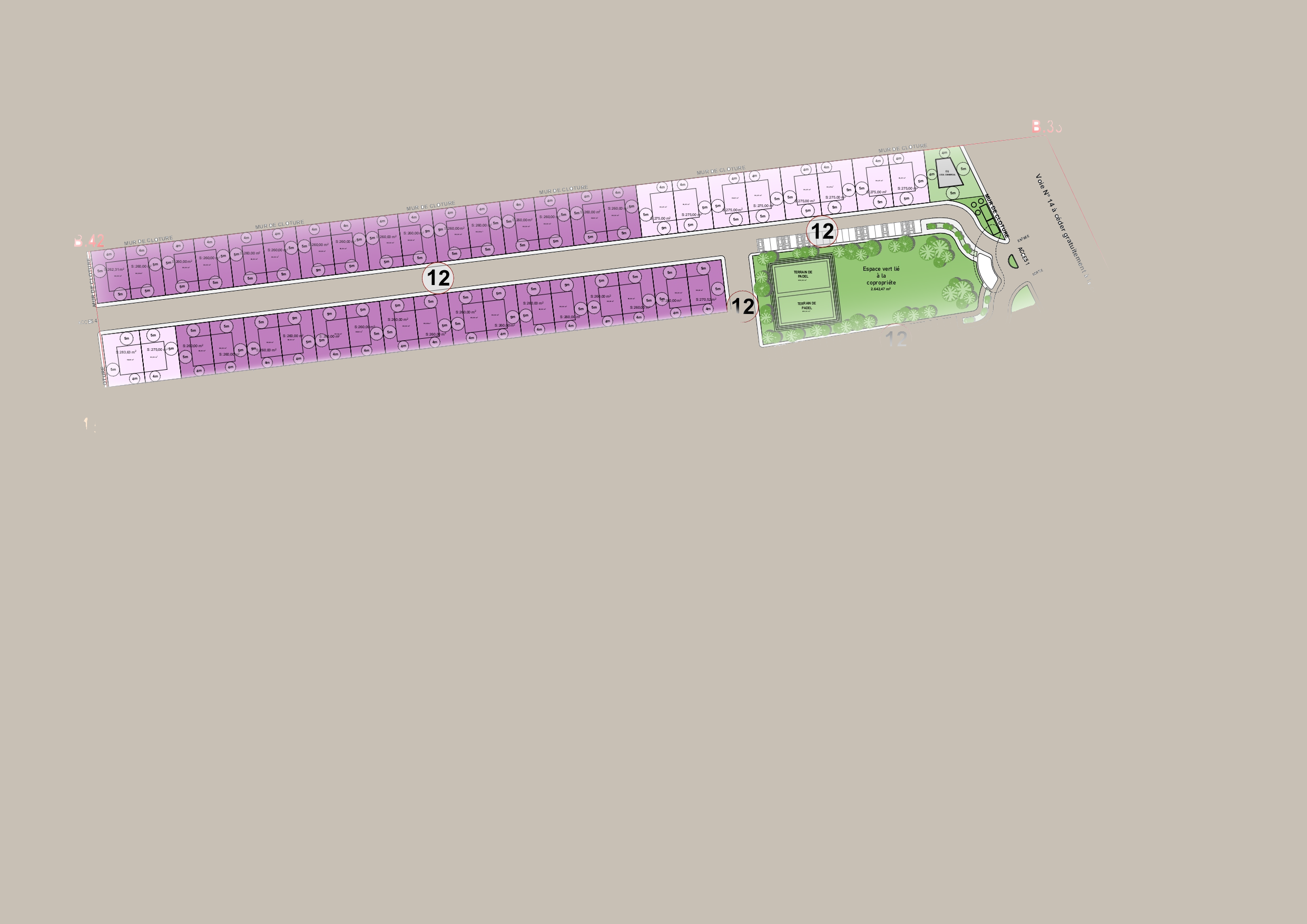 Plan de masse - AIA Villas project master plan (Tranche 1)