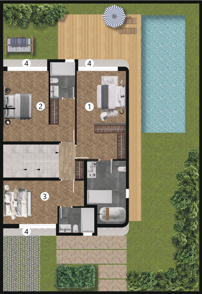 Villa A floorplan