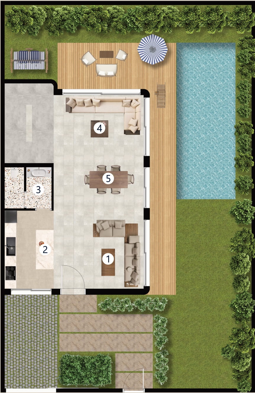 Villa A floorplan