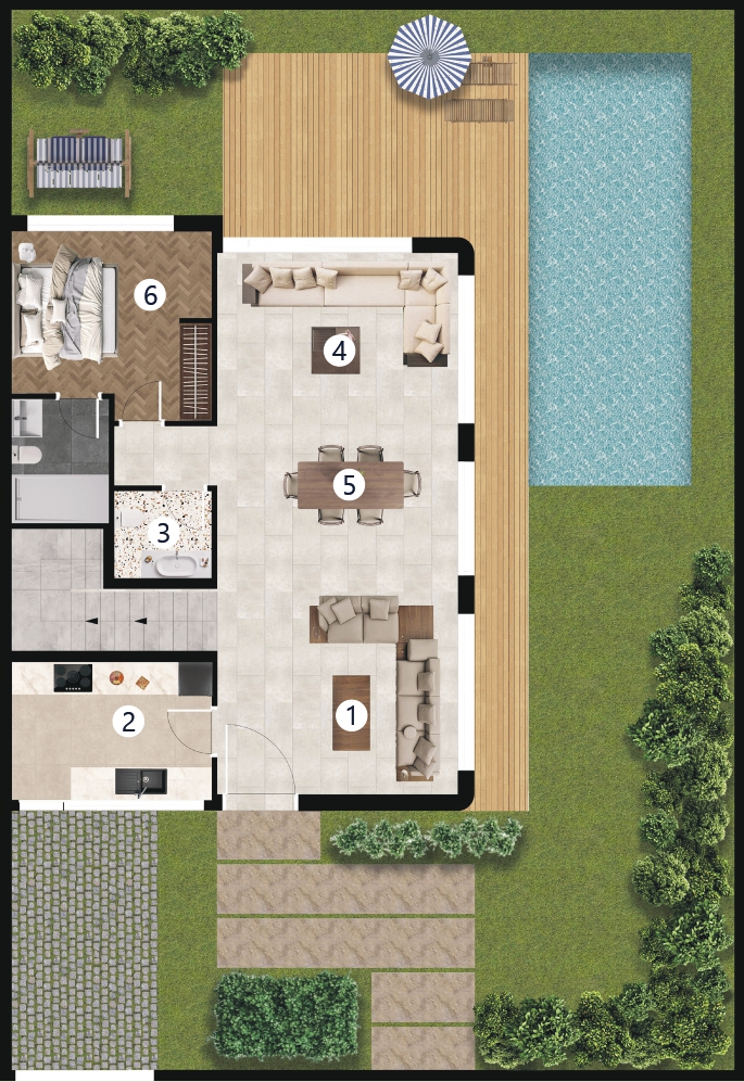 Villa A floorplan